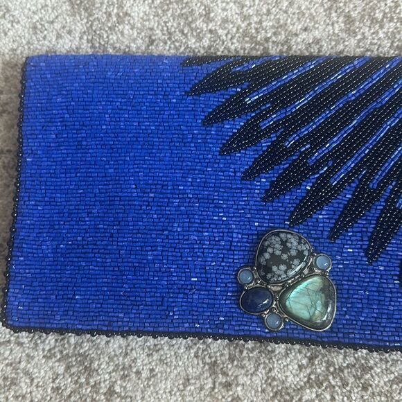 Mary Frances Lustrous Beaded Crossbody Handbag/Clutch - Picture 3 of 11